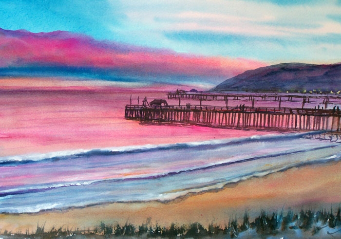 Pink Sunset at Avila Beach