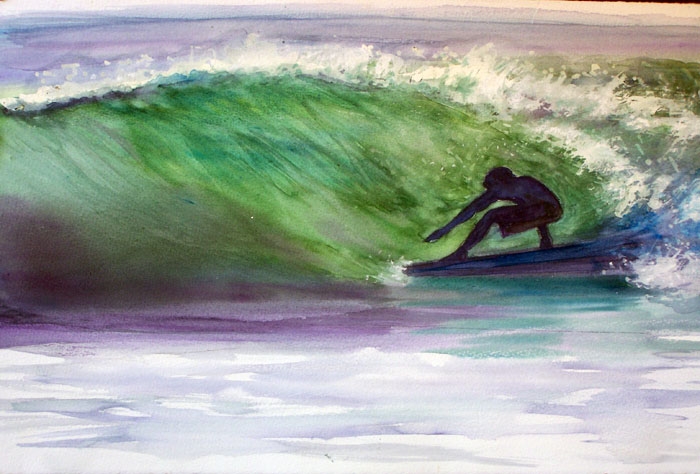 Surfer at Avila Beach