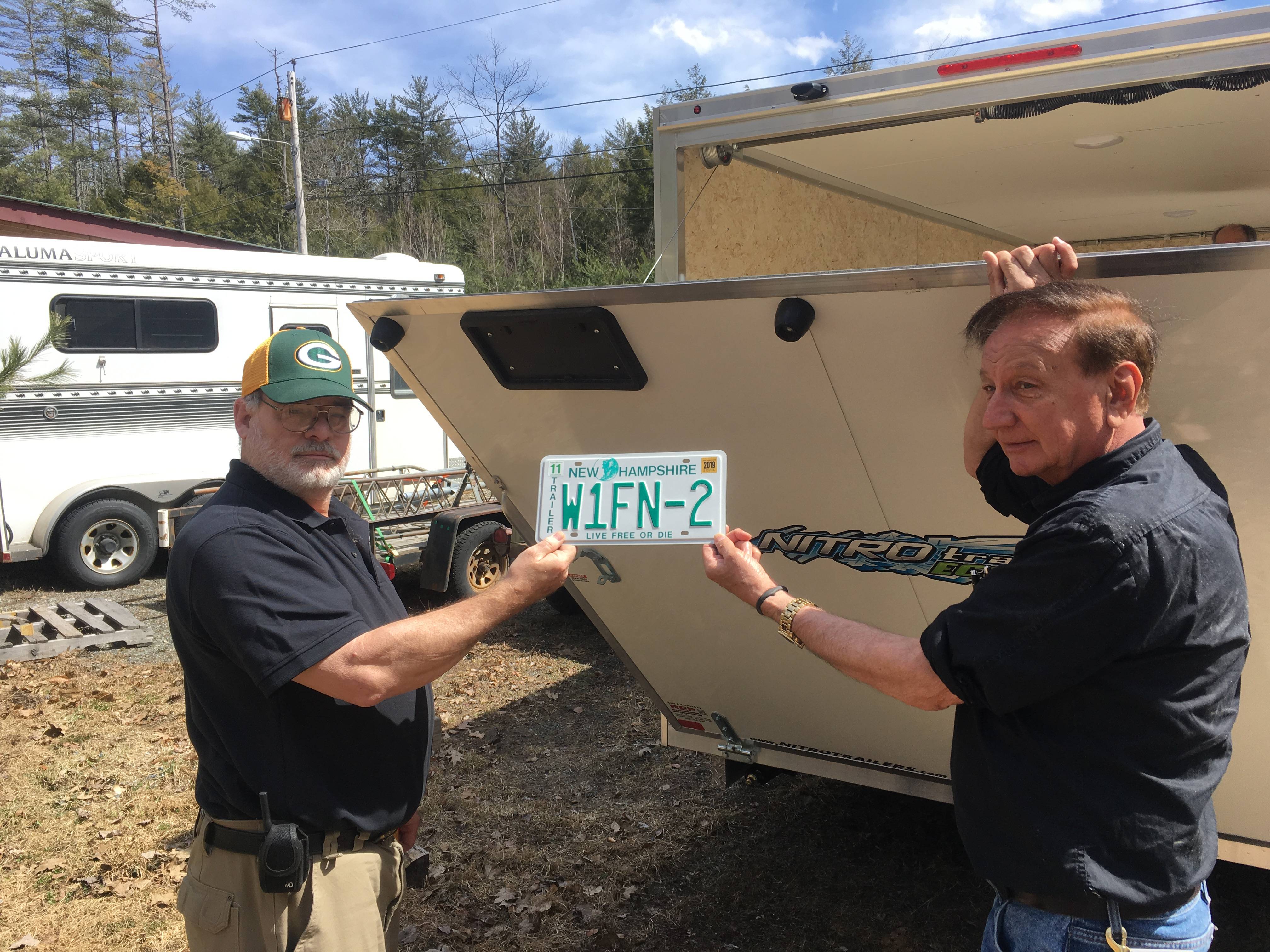 Al and Fred admiring the new plate