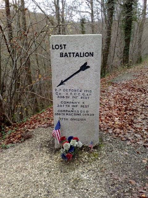 Lost Battalion marker, Binarville, France 2008