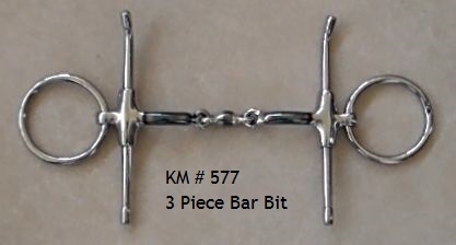 3 Piece Mouth ~ Bar Snaffle