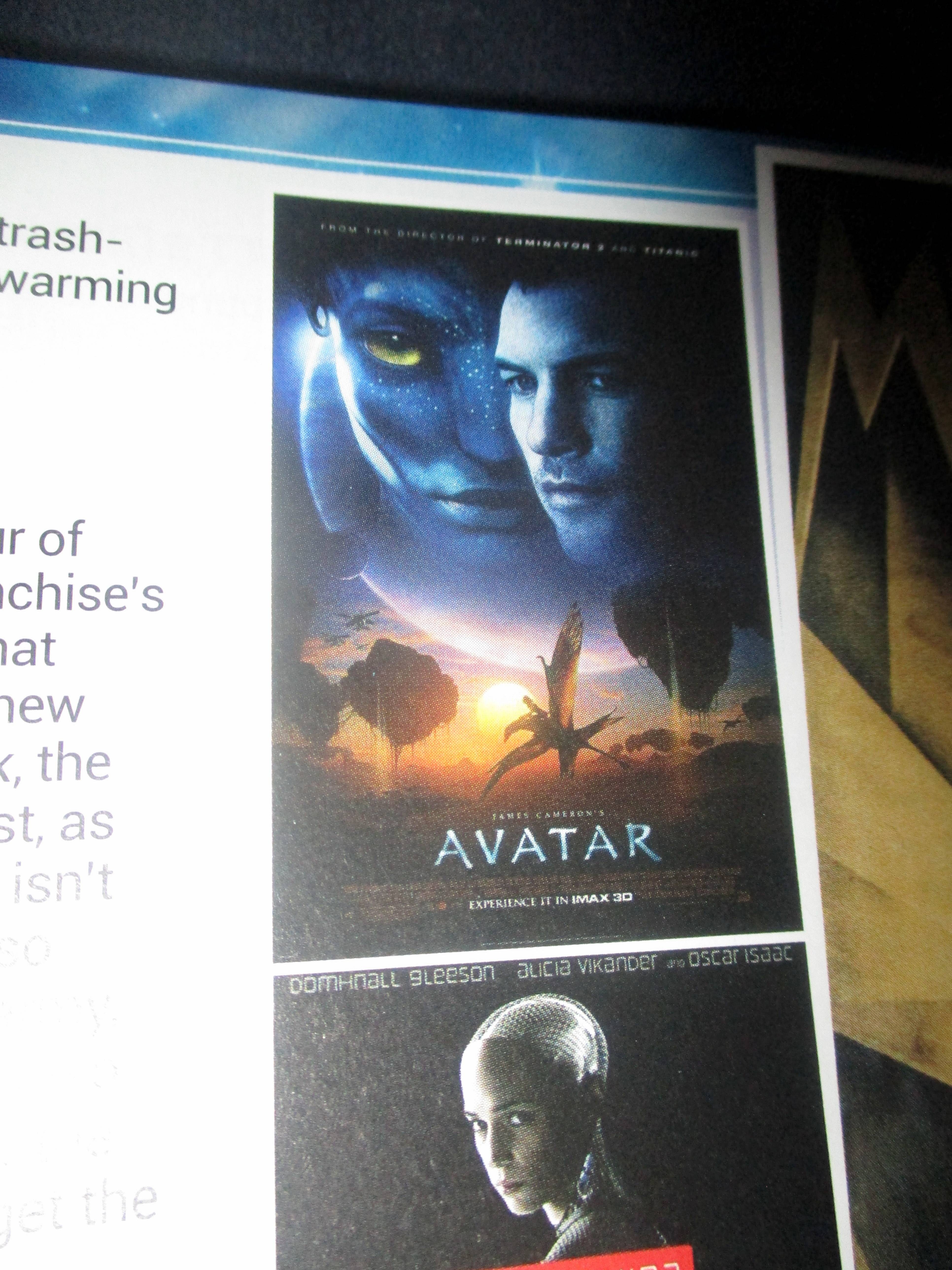 Graphic for My Mini-Review of Avatar in The Top 100 Sci-Fi Films of All Time (and Space) in Starburst Magazine #473: The Top 100 Sci-Fi Films of All Time (and Space) Collectors? Edition