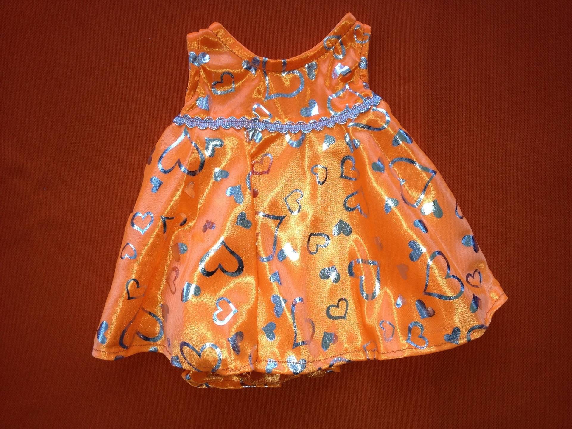 Orange shimmer dress for a  for a girls birthday party