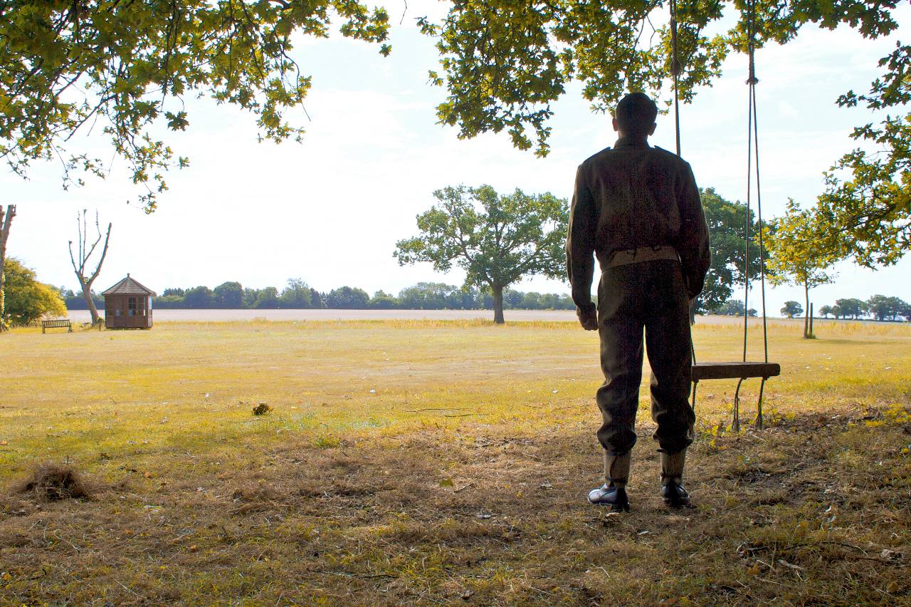 Soldier Albert reminisces by the swing