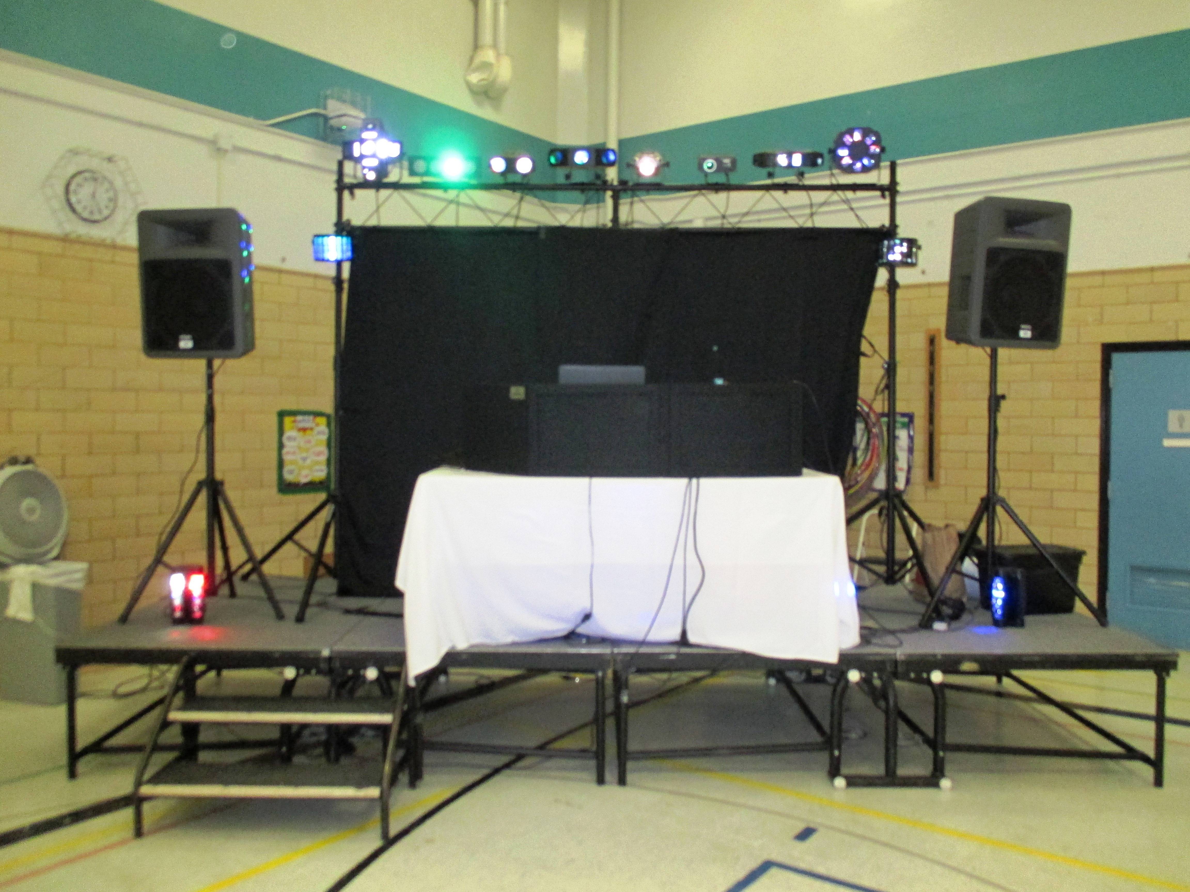 light and stage set up