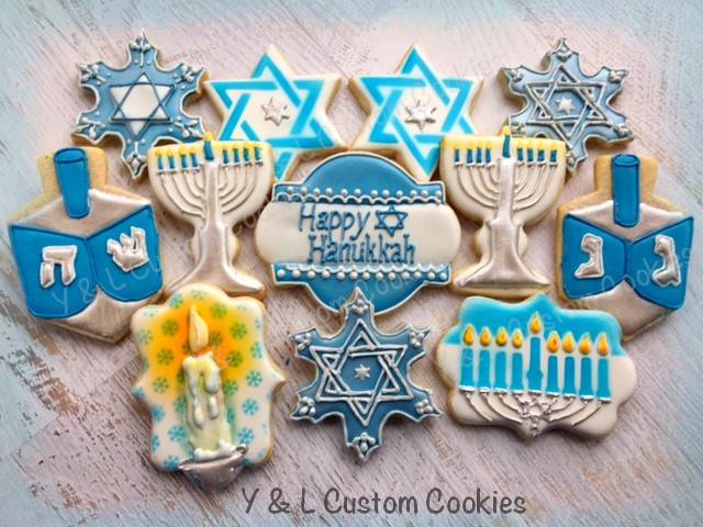 Decorated Hanukkah Cookies