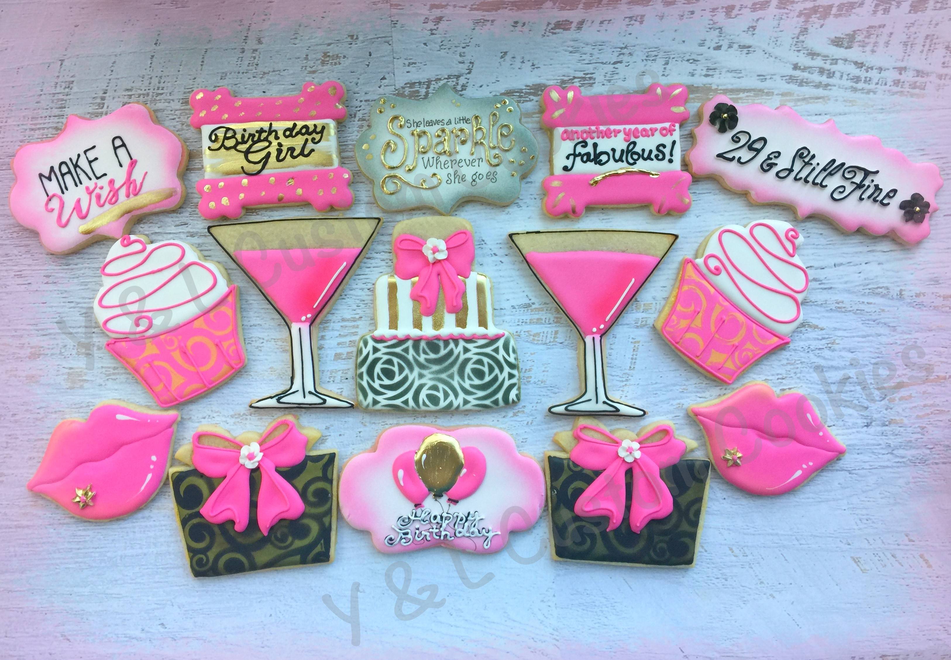 Birthday Cookies Victoria's Secret Theme Pink Theme