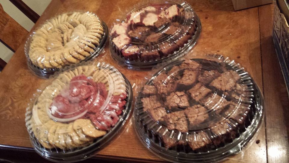 Assorted cookie and brownie trays