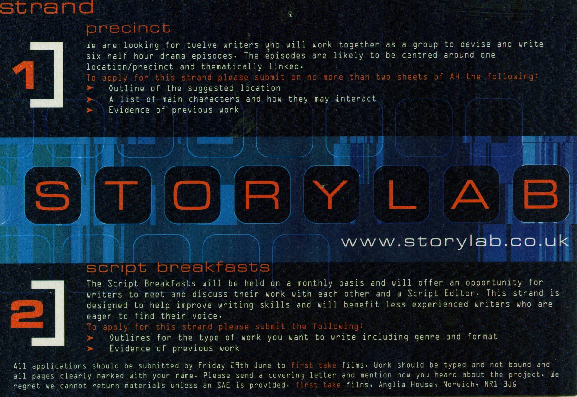 Storylab Script Breakfasts