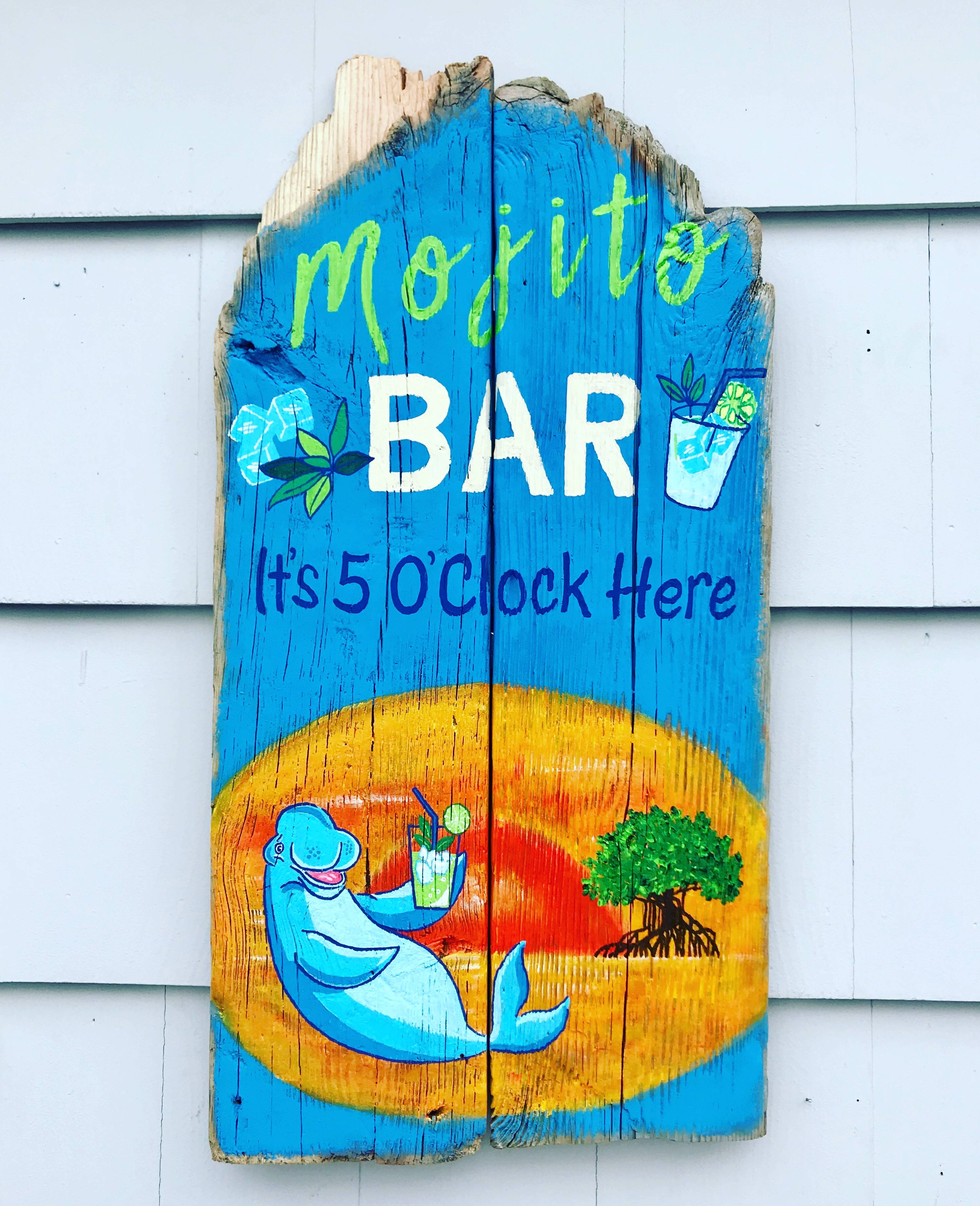 Outdoor Pool Bar Sign