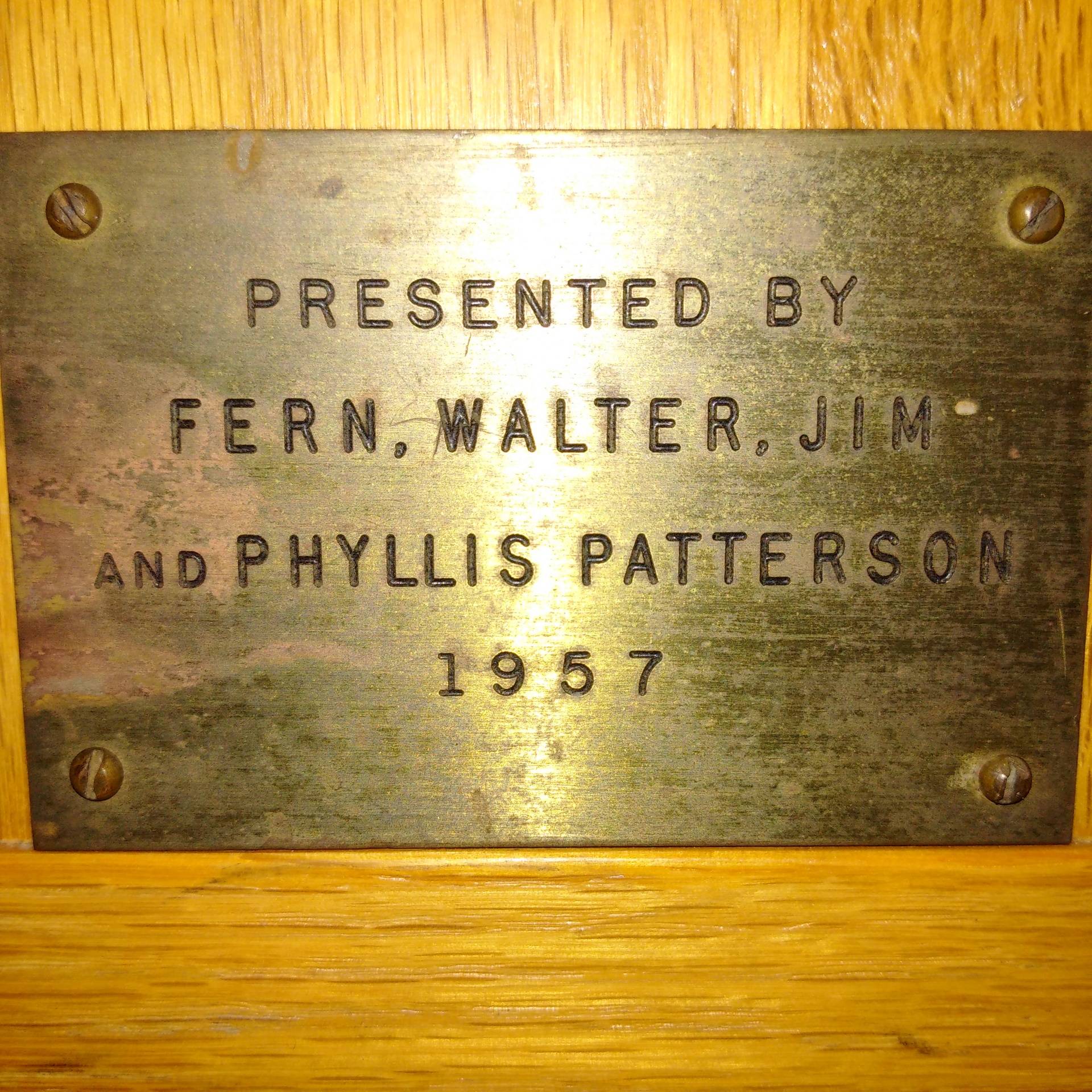 Fern, Walter and Phyllis Patterson 1957