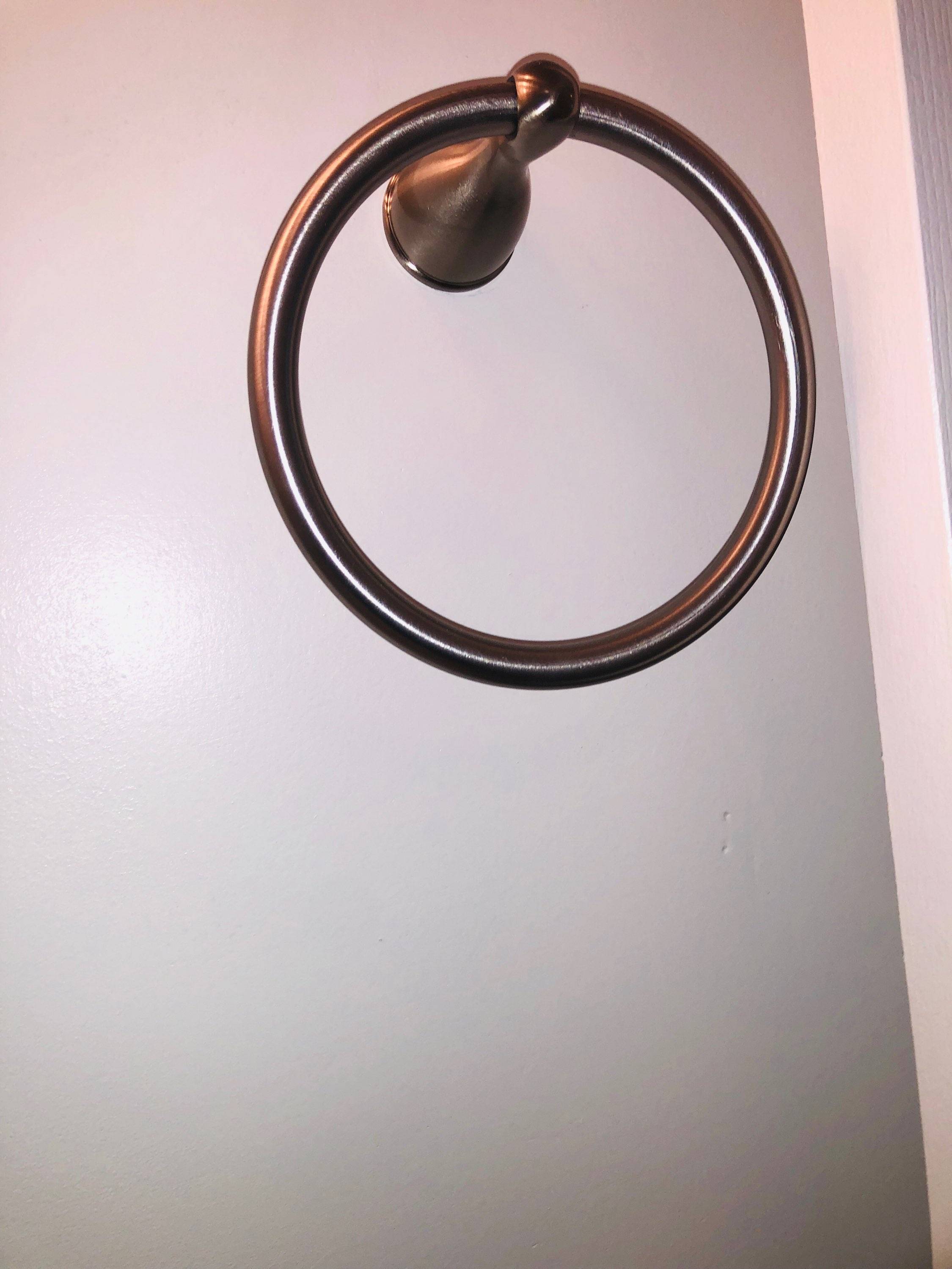 Installed towel ring