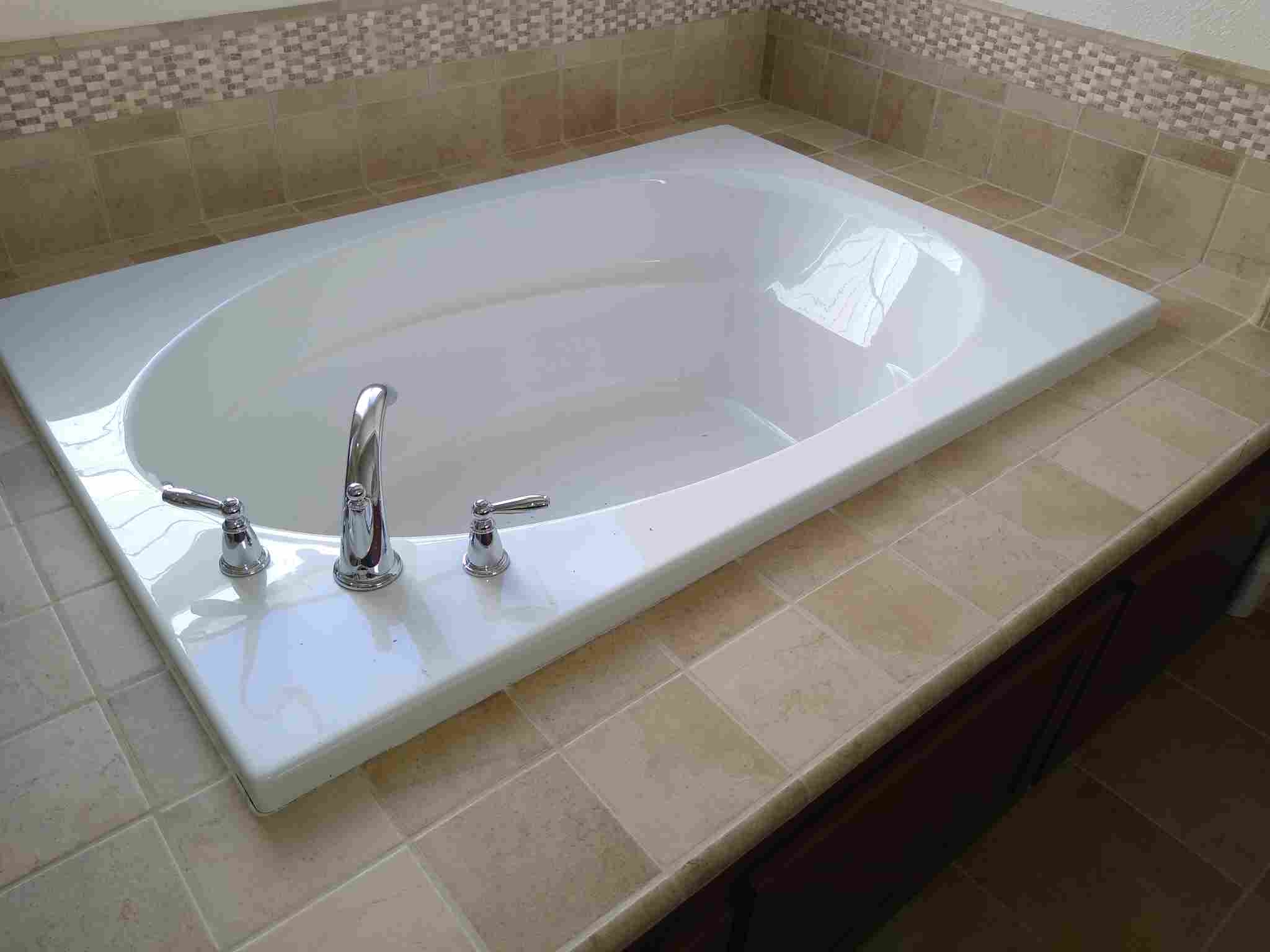 Grouted tub