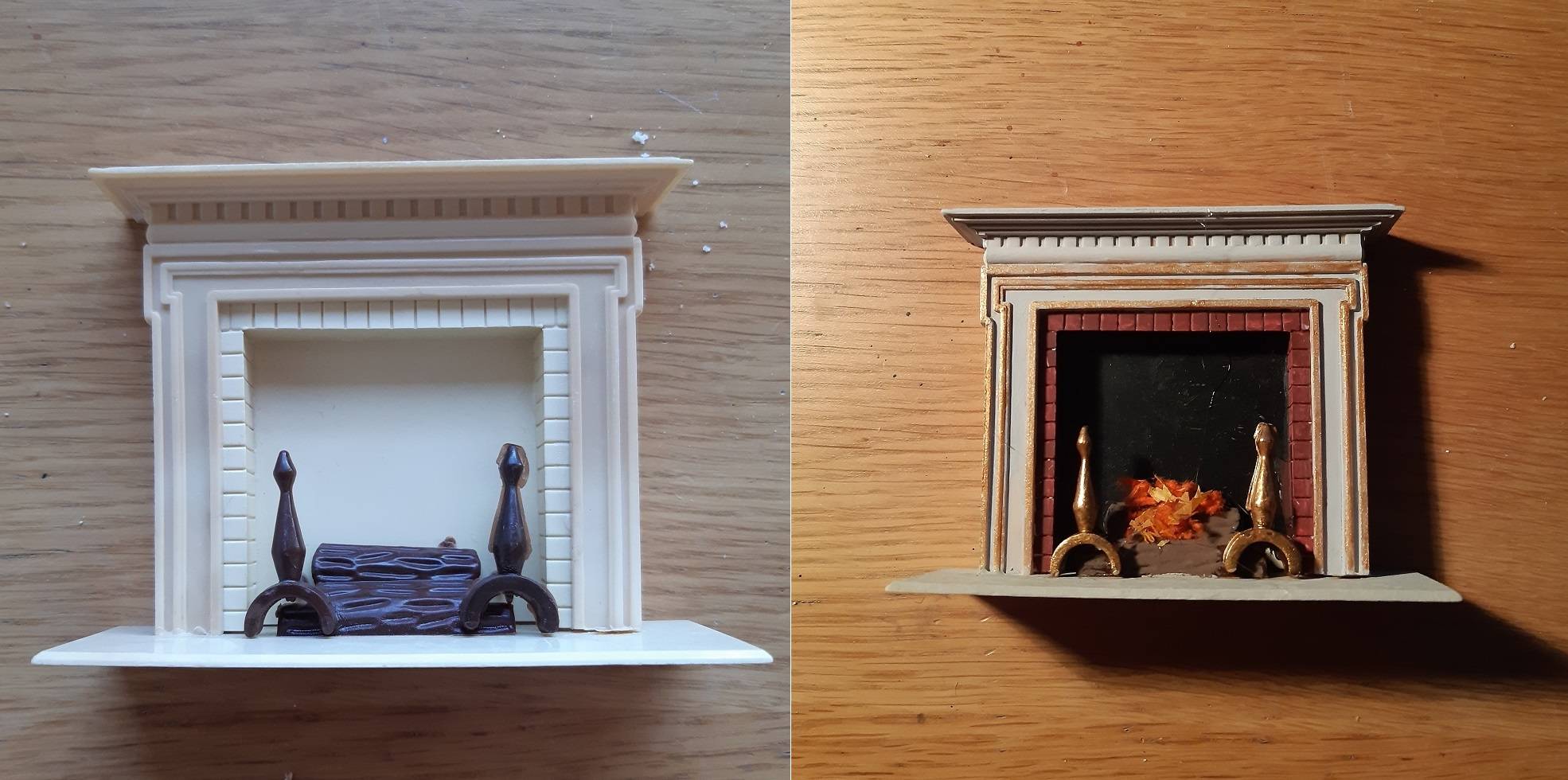 Plastic fireplace