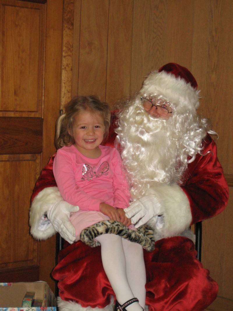 Miss Emma with Santa