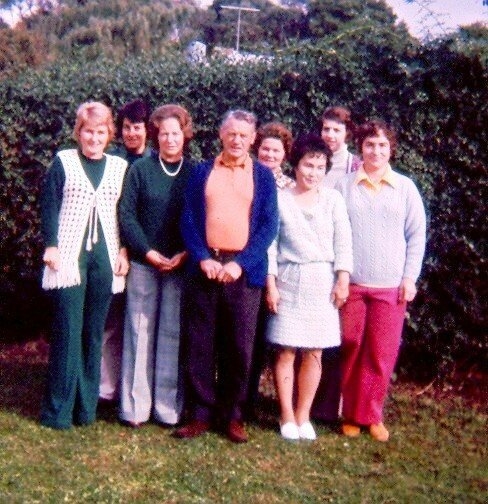 Pa Rundle with all his Daughter Inlaws