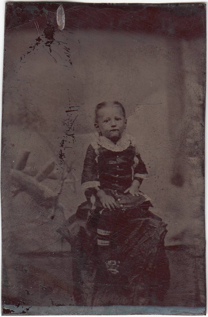 One fourth plate tintype