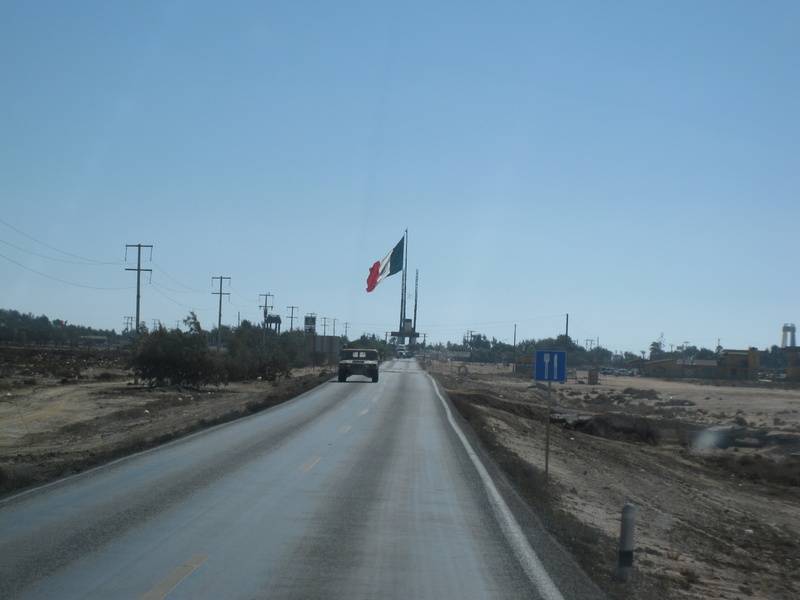 At North / South border, Guerrero Negro