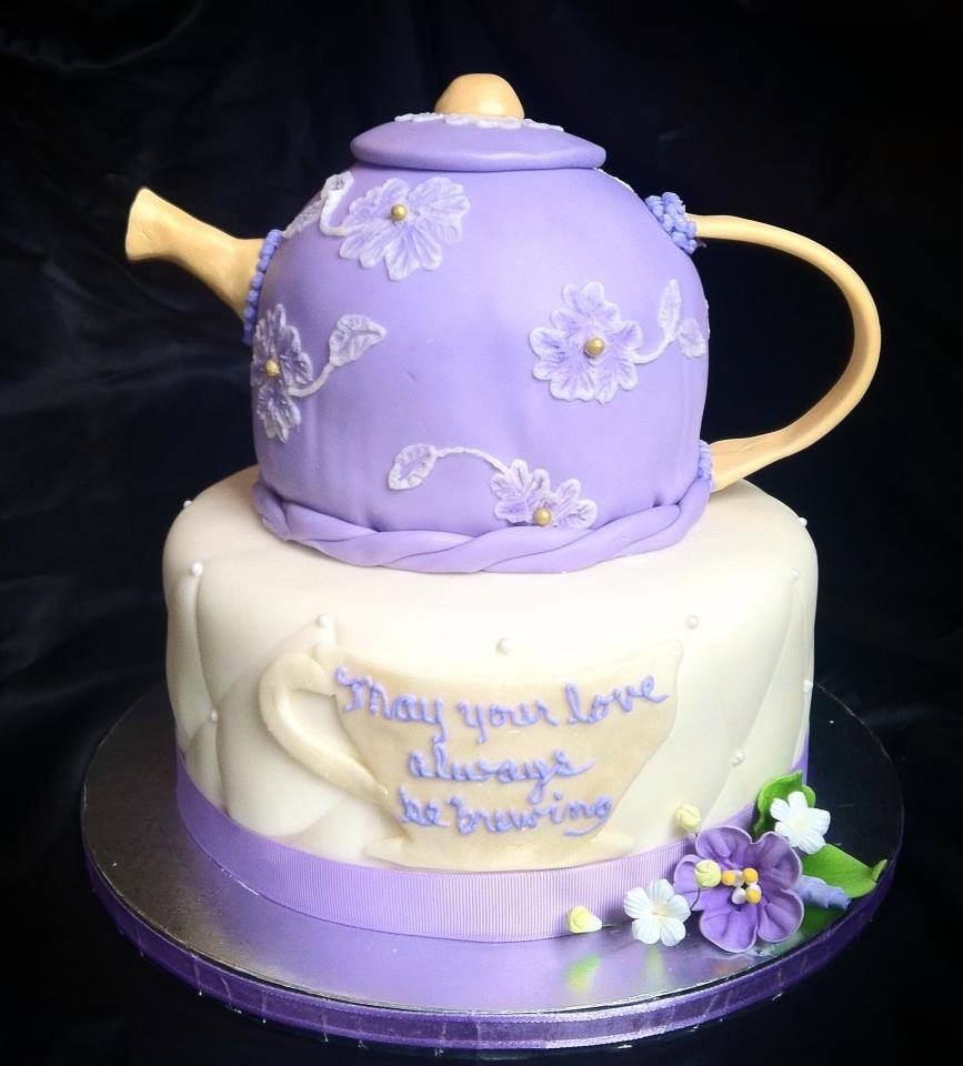 Carved teapot cake