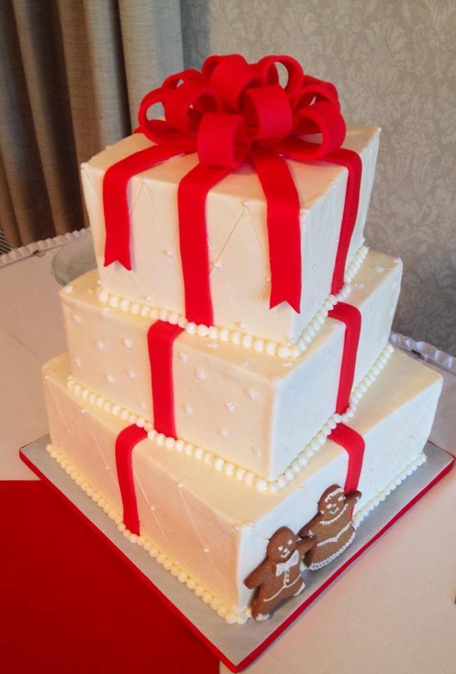 Christmas Gift wedding cake