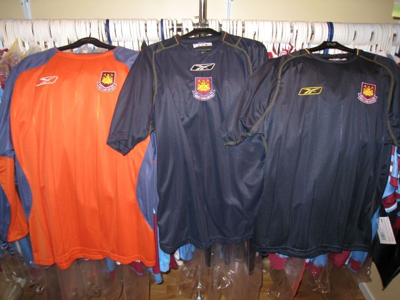 2003 away shirt samples from Reebok with keeper shirt