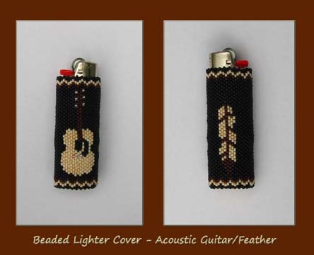 Beaded Lighter Cover - Gift for my sons music teacher