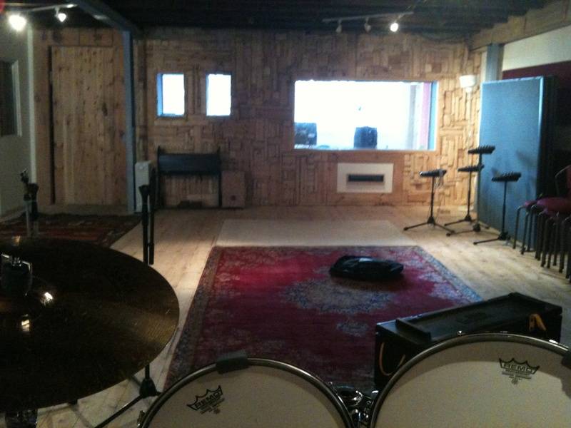 Live Room from behind our new studio drum kit.