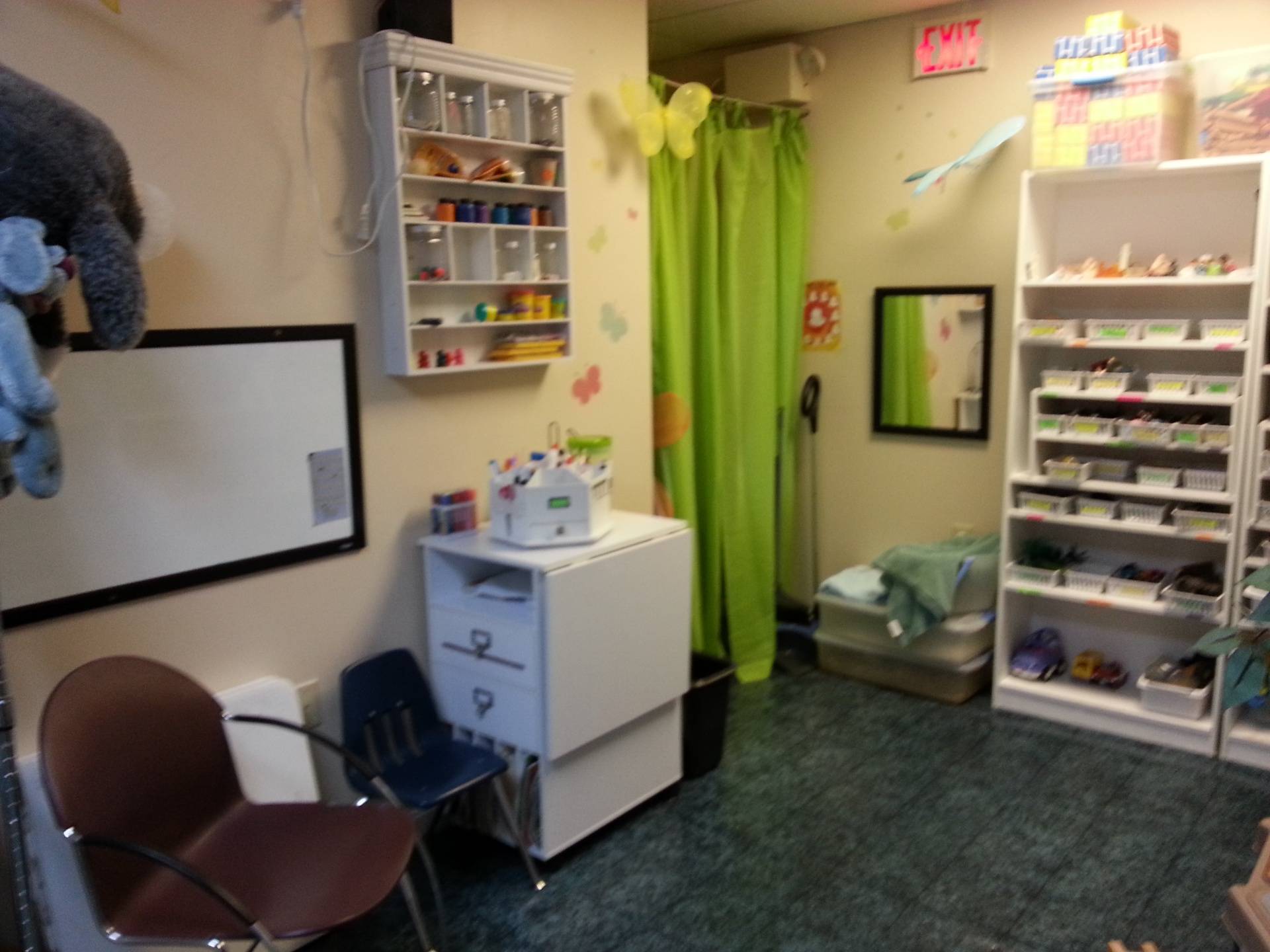 Art center in Play Therapy Room