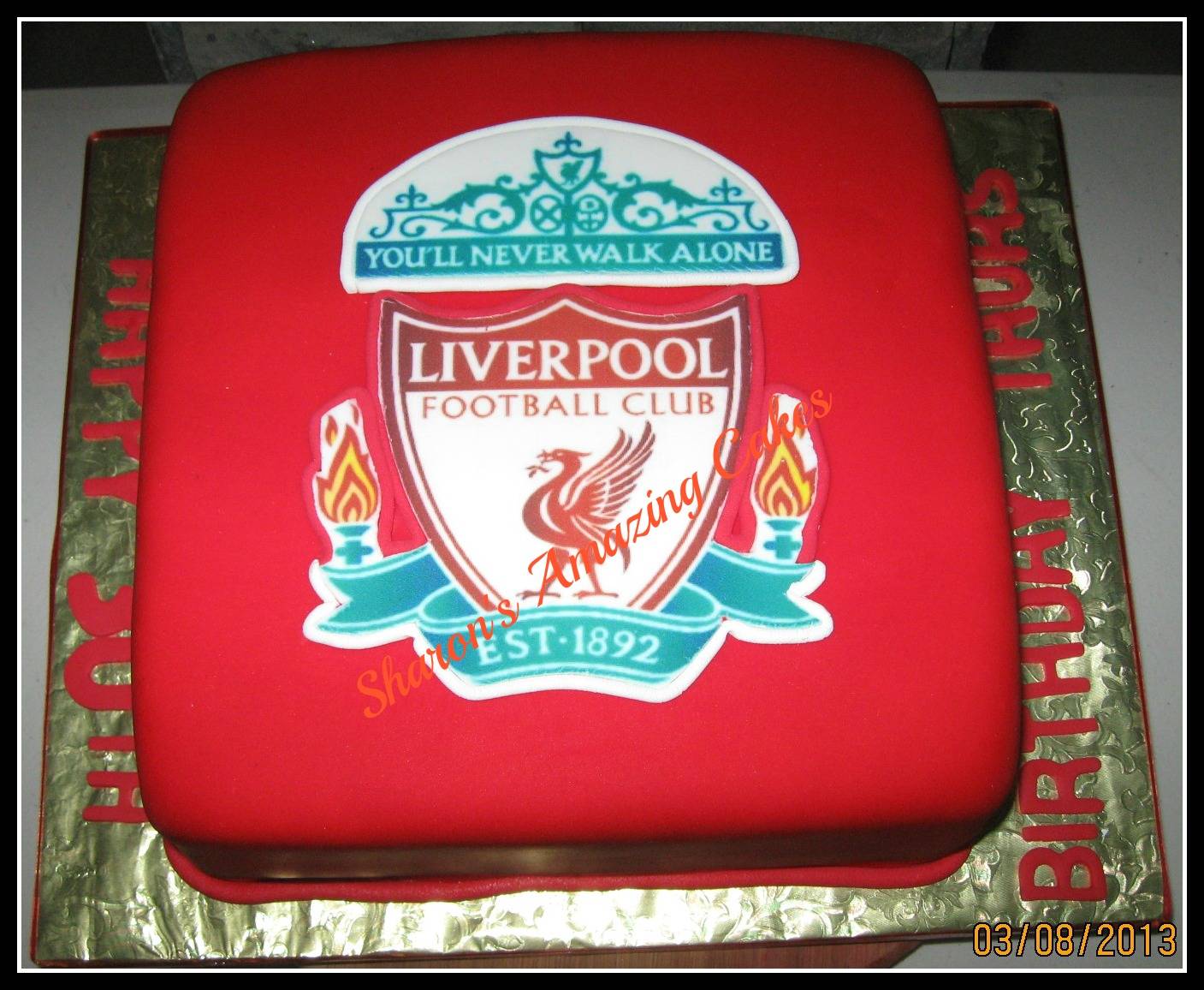 CAKE 49A2 -Liverpool Football Cake