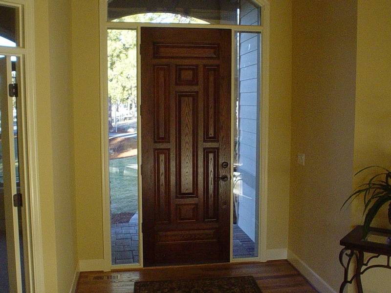 Stained fiberglass door