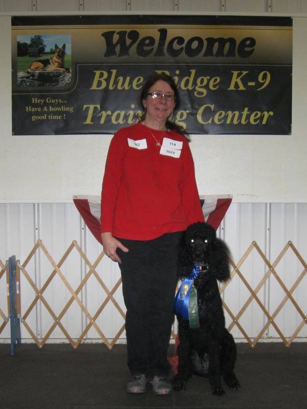 Phoenix winning first place in CDSP Novice and earning her second CD-C leg.  11/13/11.