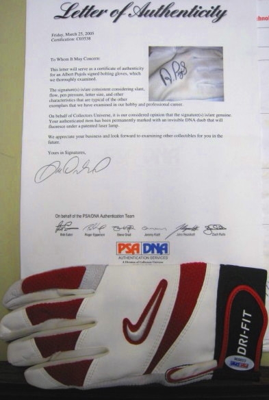Albert Pujols 2002 Game-Worn Autographed Batting Glove