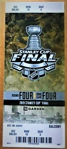 Stanley Cup Game 7 Ticket Stub Boston Bruins St. Louis Blues Boston 6/12/19