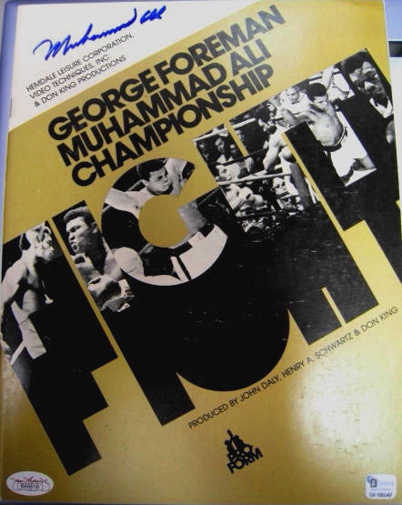 1974 Muhammad Ali vs. George Foreman Signed Boxing Program