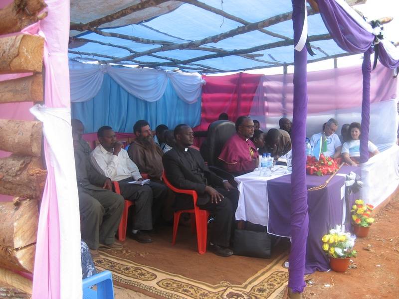 Bishop Mdegella presides at the ceremony, joined by guests from the community, Roman Catholic and Lutheran churches, Water District, and many others