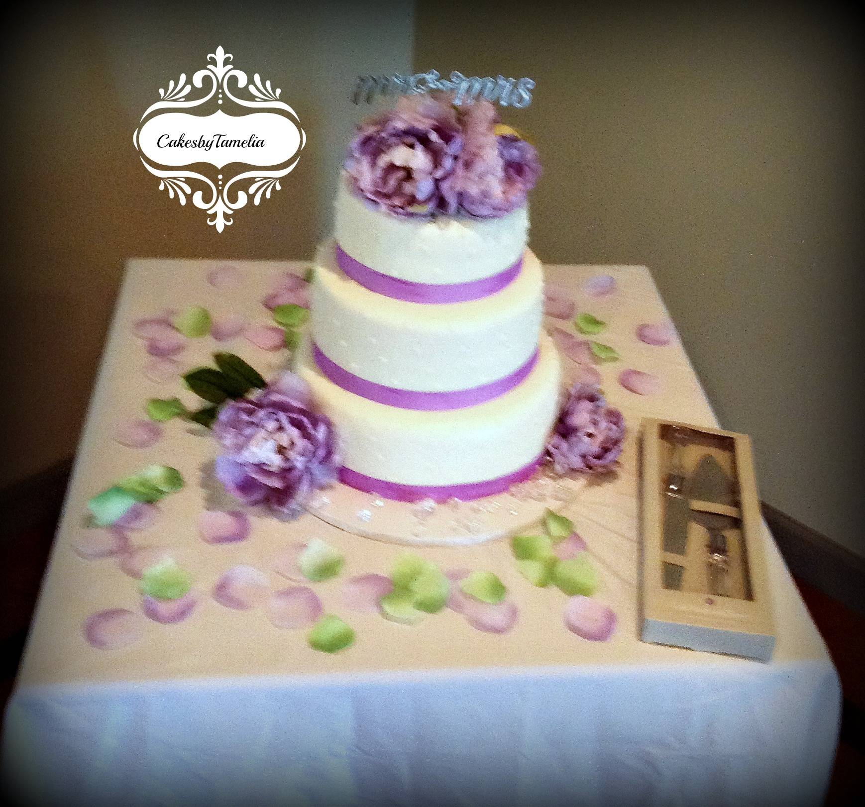 lavender wedding cake