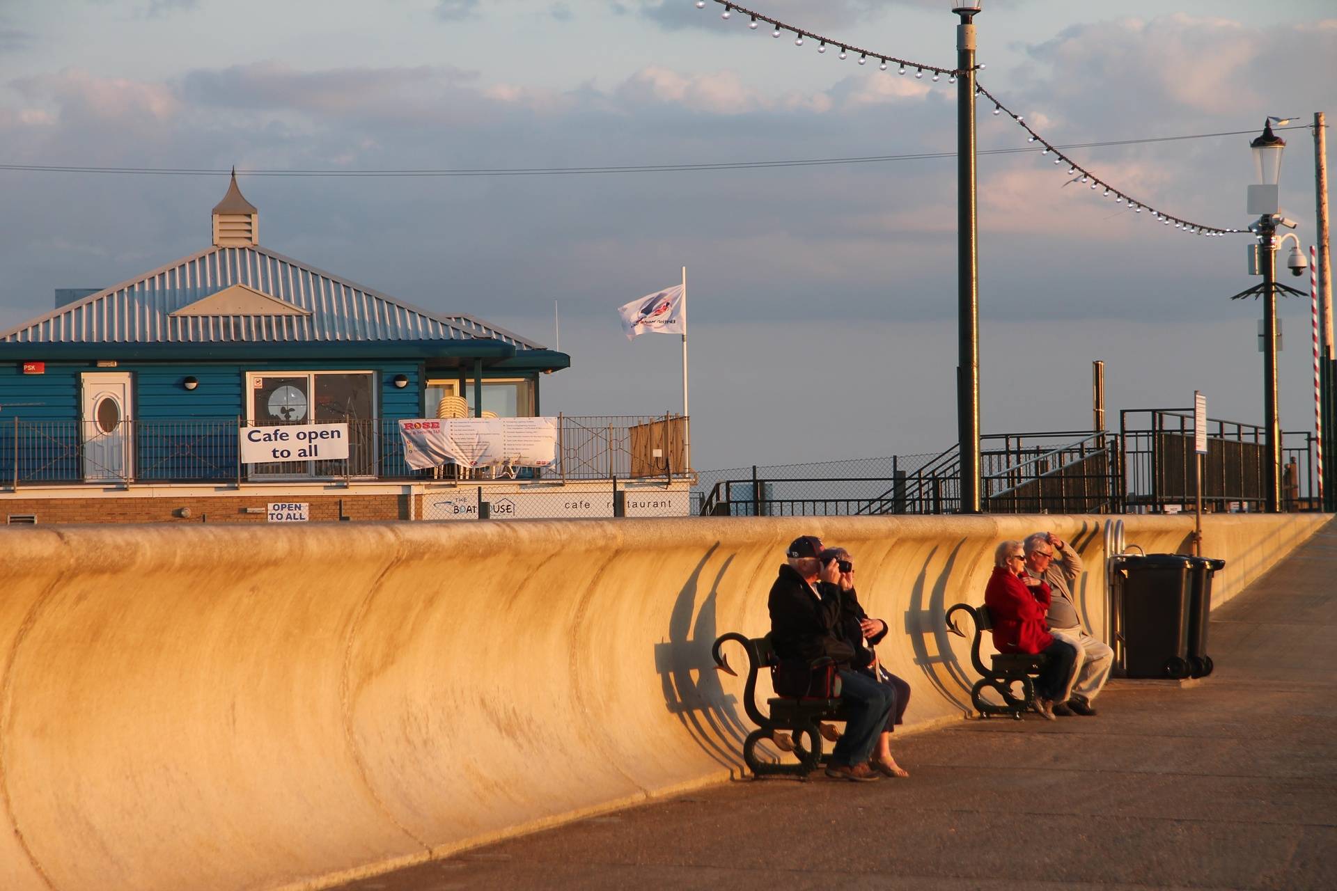 Enjoy the sunset on the prom