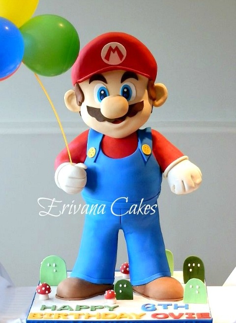 Gravity Defying - 3d Mario cake