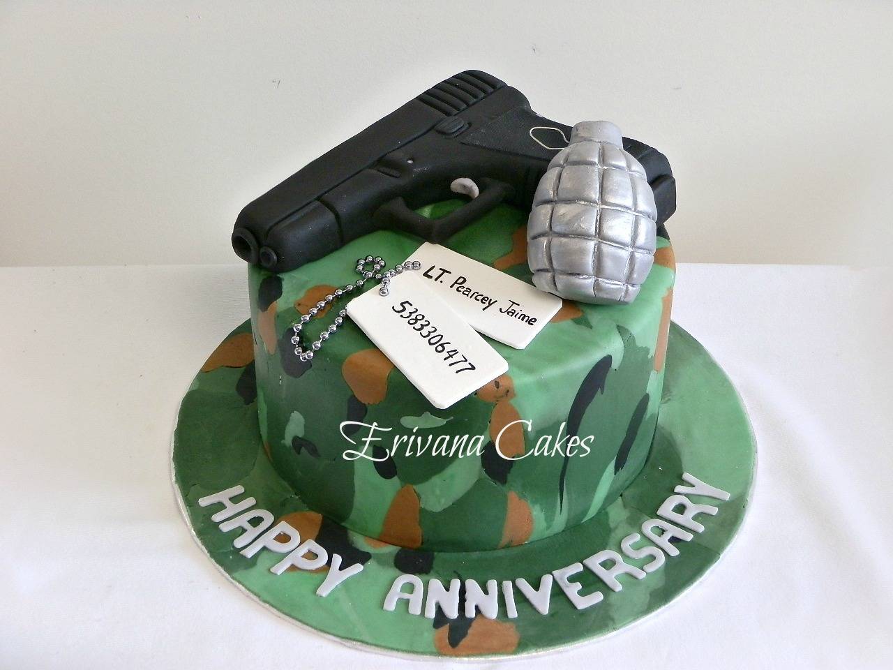 Army Themed Anniversary cake