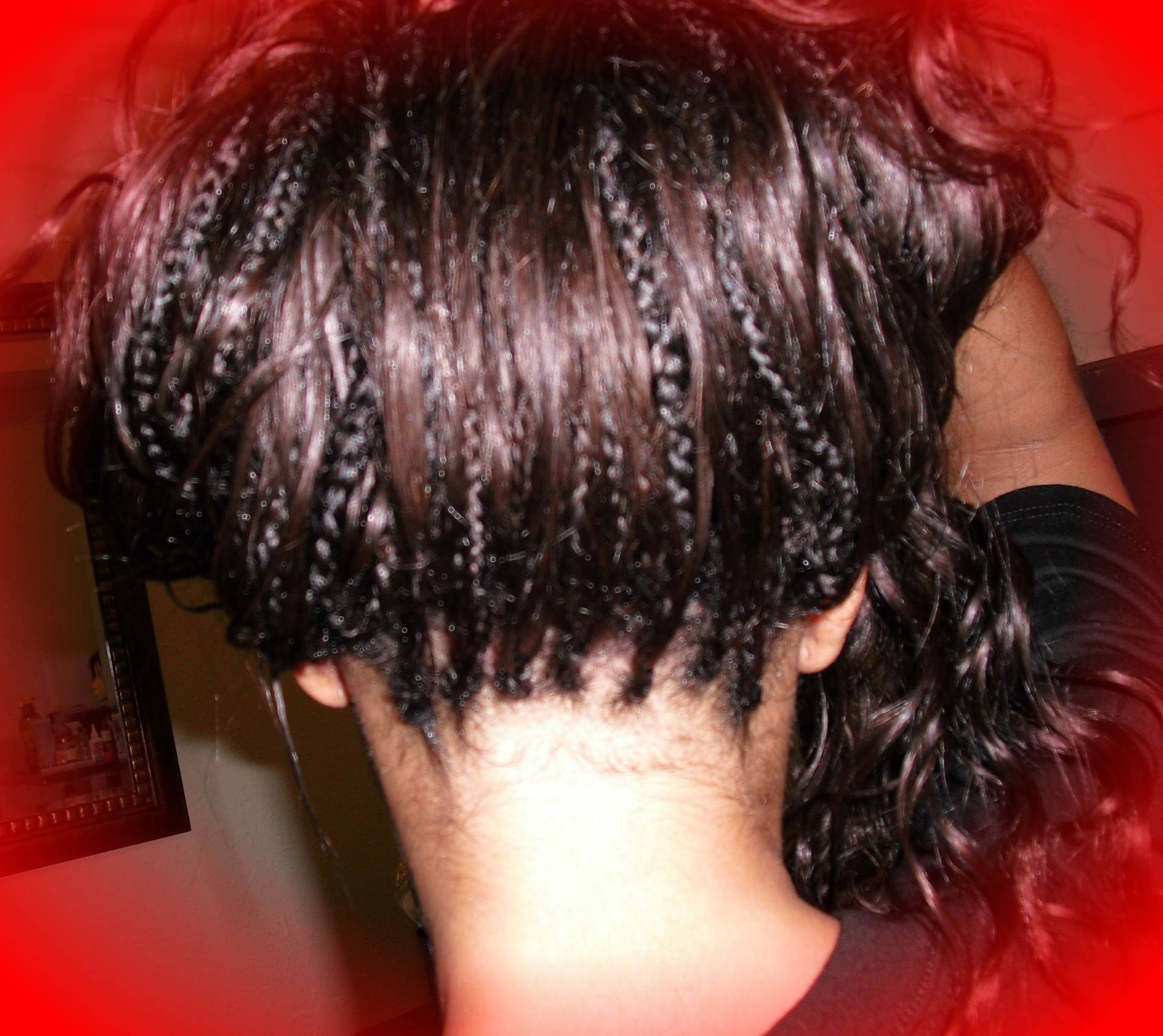 Two layer Micro tree braid with individual treebraids in back