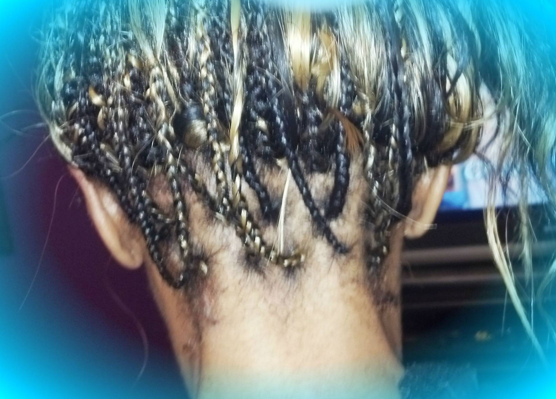 Regular cornrow TreeBraid (Synthetic hair) w/individual braided back