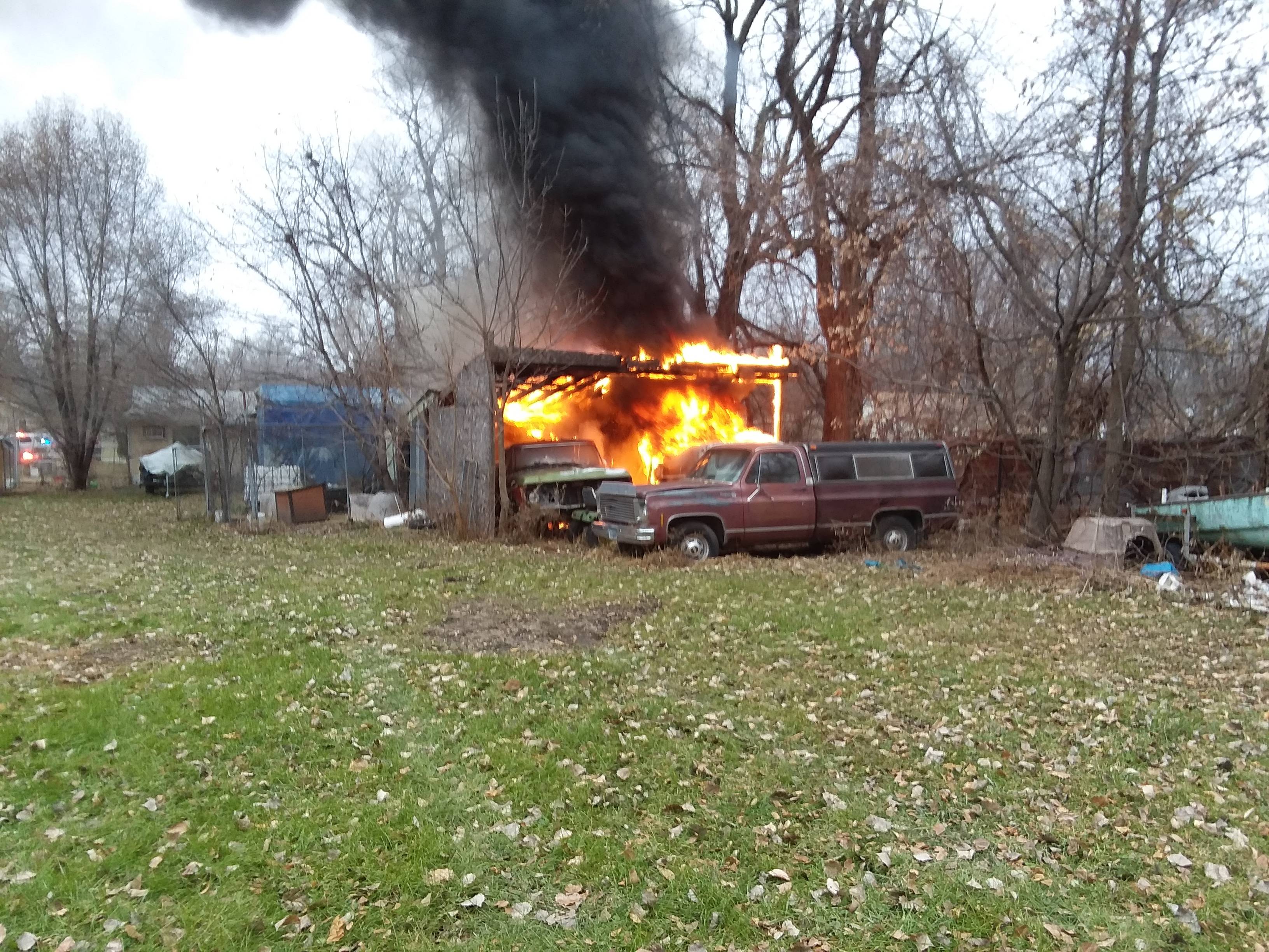 Car & Shed Fire, 11-23-18