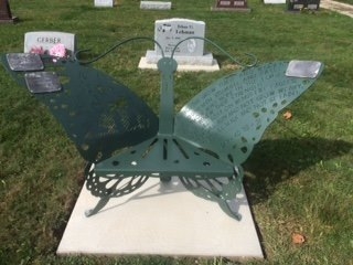 Custom memorial marker Butterfly Chair