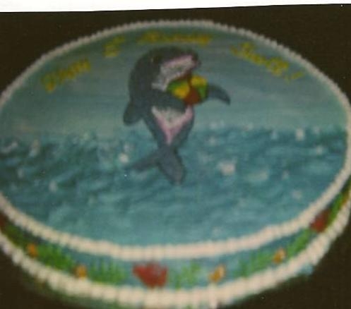 Lisa Frank Dophin Cake