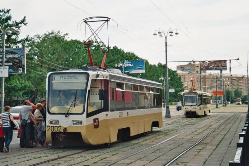A Procession of KTM-19 Trams