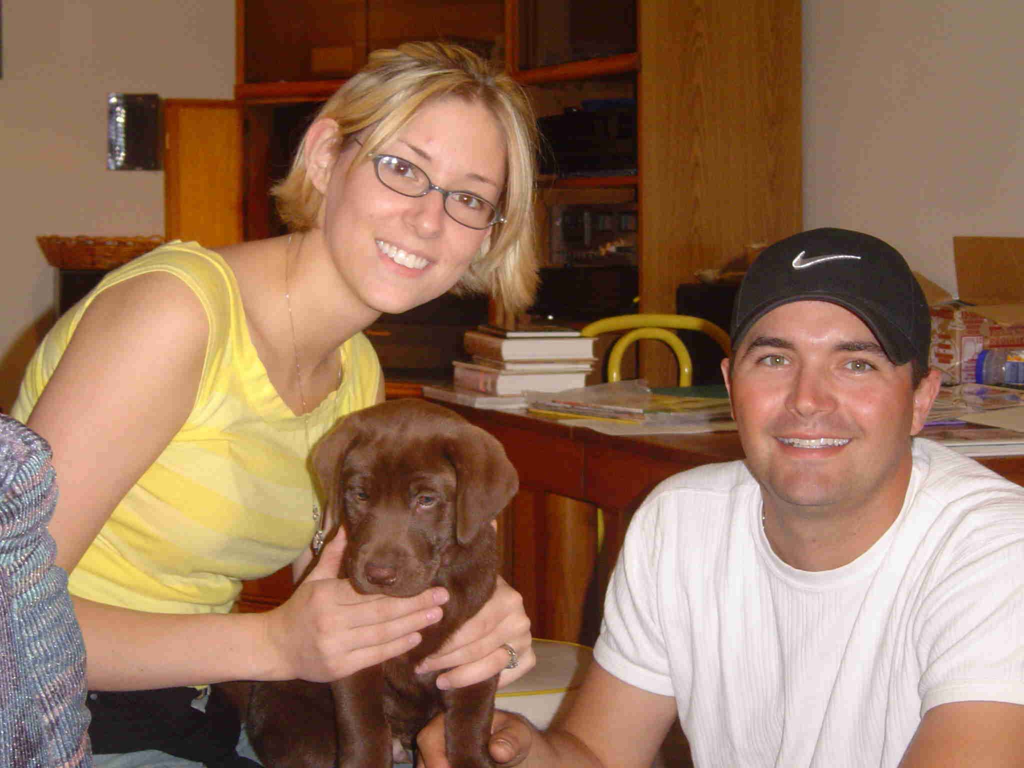 Tucker with his forever family, 2004
