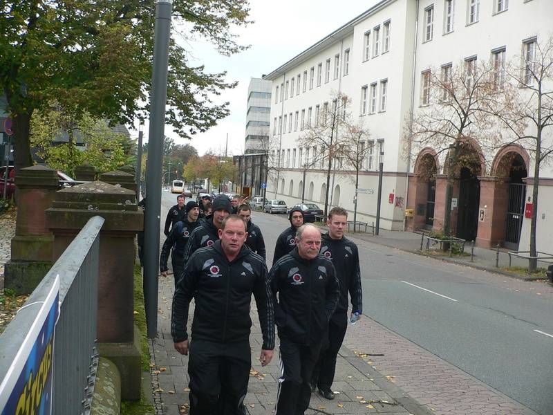 Team walking to the Stadium