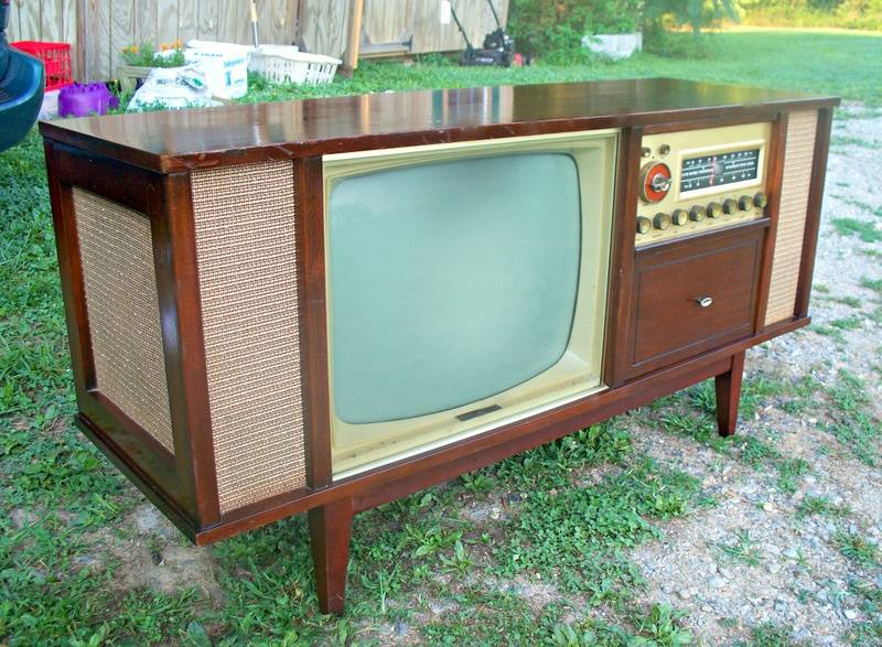 The Eton, 1960 Curtis Mathes Console, Three in One, Television, AM-FM Radio, and Turntable