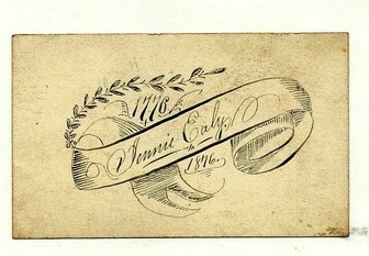 Calling card of Jennie Ealy - 1876