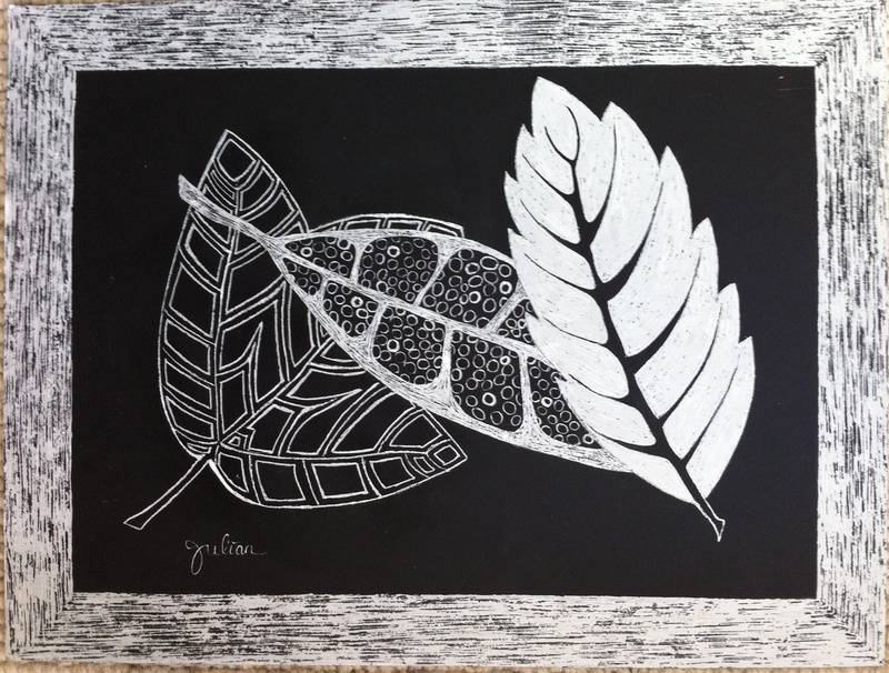Leaves Etching